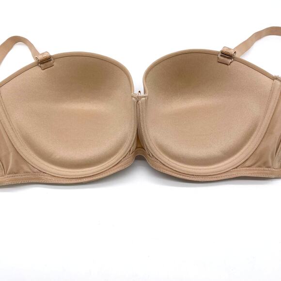 Affinitas Intimates Womens 34DD Push‎ Up Bra Molded Convertible Beige Underwire - Picture 3 of 10